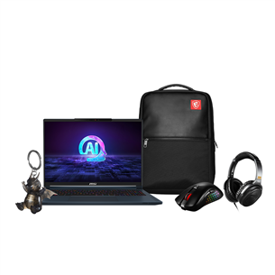 MSI Stealth 16 AI Studio 20Y Anniversary Edition, 16'', 240 Hz, QHD+, Ultra 9, 16 GB, 1 TB, RTX 4070, ENG, star blue - Notebook bundle STH16-A1VGG-228NL