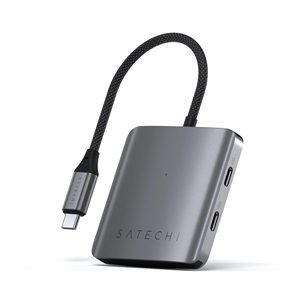 USB šakotuvas Satechi 4-Port USB-C Hub, Power Delivery, pilkas ST-H4CPDM