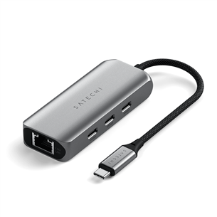 Satechi 4-in-1 USB-C Hub, LAN, space grey - USB hub