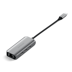 Satechi 4-in-1 USB-C Hub, LAN, space grey - USB hub