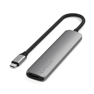 Satechi 6-in-1 USB-C Slim Multiport Adapter, space grey - USB hub ST-P6SM