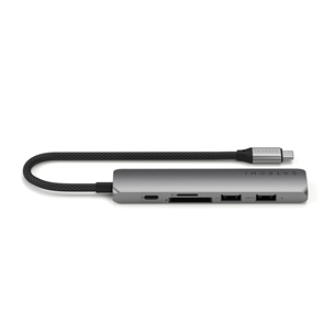 Satechi 6-in-1 USB-C Slim Multiport Adapter, space grey - USB hub