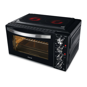 Stollar, 40 L, 3100 W, black - Mini oven with two hotplates