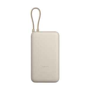 Išorinė baterija Xiaomi 33W Power Bank, 20000 mAh, integruotas laidas, smėlio spalvos BHR8851GL