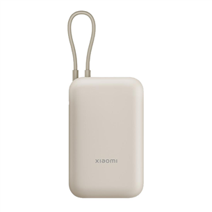 Išorinė baterija Xiaomi Power Bank, integruotas laidas, 10000 mAh, smėlio BHR9072GL