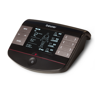 Beurer 4-in-1, heat function, black - Digital TENS/EMS device