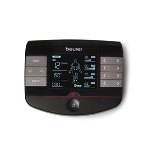 Beurer 4-in-1, heat function, black - Digital TENS/EMS device