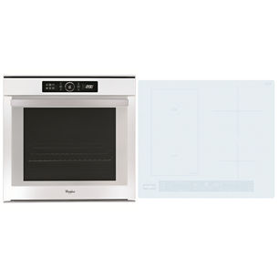 Orkaitė + indukcinė kaitlentė Whirlpool, 73 L, balta AKZM8480WH+WLB4560NE