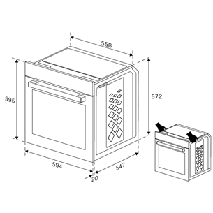 Beko, Beyond, 72 L, juoda - Įmontuojama orkaitė + indukcinė kaitlentė