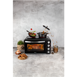 Stollar, 40 L, 3100 W, black - Mini oven with two hotplates