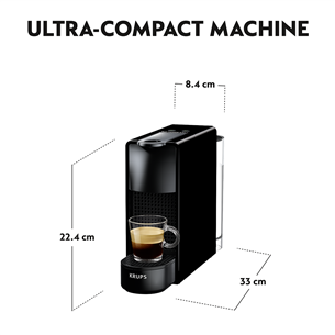 Krups Nespresso Essenza Mini, black - Capsule coffee machine