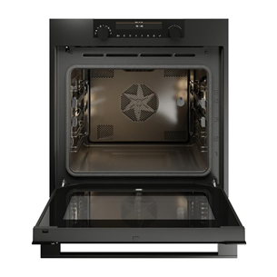 Asko, 71 L, pyrolytic cleaning, black - Built-in oven