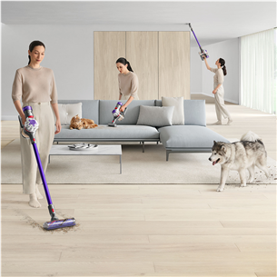 Belaidis dulkių siurblys Dyson V8 Origin, nikelio/violetinės spalvos