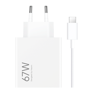 Įkroviklis Xiaomi HyperCharge Combo, USB-A, 67 W, baltas