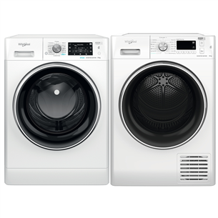 Whirlpool, 9 кг + 9 кг - Стиральная машина + сушильная машина FFD9489BCV+FFTM119X3