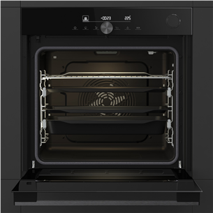 Hisense, 77 L, pyrolytic cleaning, black - Built-in oven