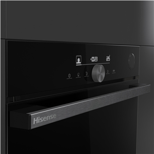 Hisense, 77 L, pyrolytic cleaning, black - Built-in oven