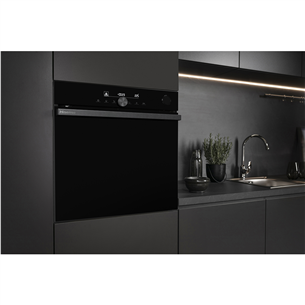 Hisense, 77 L, pyrolytic cleaning, black - Built-in oven