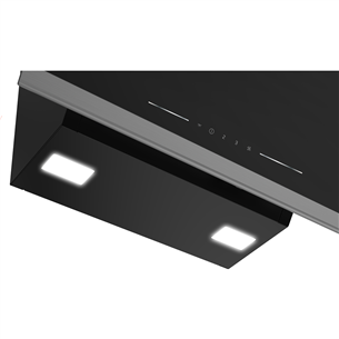 Beko, 720 m³/h, width 59.5 cm, black - Cooker hood