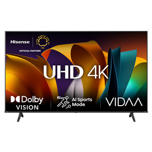 Hisense A6N, 50'', 4K UHD, LED LCD, juodas - Televizorius