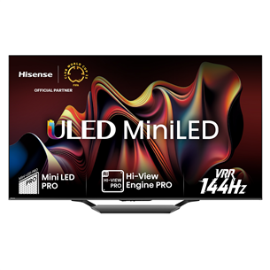 Hisense U7NQ, 55'', 4K UHD, Mini LED, juodas - Televizorius 55U7NQ