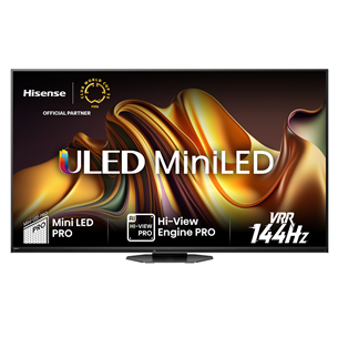 Hisense U8NQ, 65'', 4K UHD, Mini LED, juodas - Televizorius