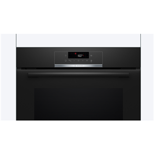 Bosch, 71 L, pyrolytic cleaning, black - Built-in oven