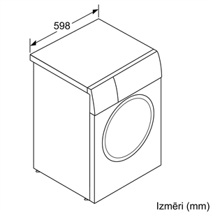 Bosch Series 6, 9 kg, depth 59 cm, 1400 rpm, grey - Front load washing machine