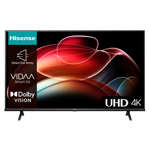 Hisense A6K, 43'', Ultra HD, LED LCD, feet stand, black - TV