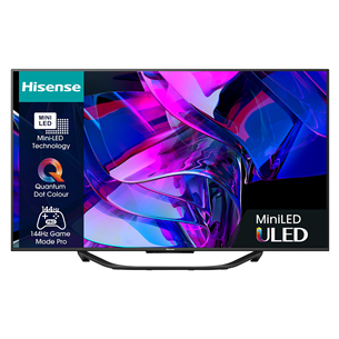 Hisense U7KQ, 55'', Ultra HD, Mini LED, black - TV