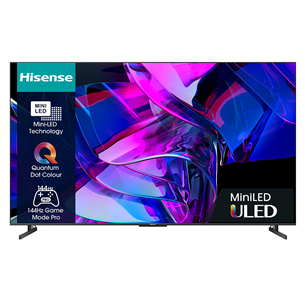 Hisense U7KQ, 85'', Ultra HD, Mini LED, черный - Телевизор