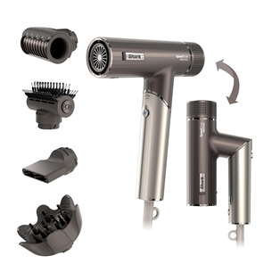 Shark SpeedStyle Pro FLEX 4-in-1, 1700 W, silver - Hair dryer HD542EU