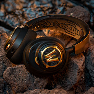 Belaidės ausinės Steelseries Arctis Nova 7: World of Warcraft Edition, juodos/auksinės