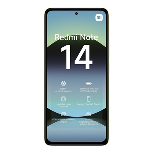 Xiaomi Redmi Note 14, 6 ГБ, 128 ГБ, светло-зеленый - Смартфон