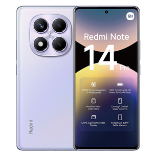 Išmanusis telefonas Xiaomi Redmi Note 14 Pro, 8 GB, 256 GB, violetinis 61373