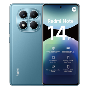 Išmanusis telefonas Xiaomi Redmi Note 14 Pro, 8 GB, 256 GB, mėlynas 61389