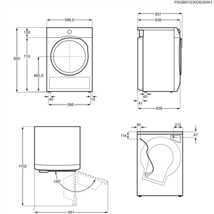 AEG 8000 Series AbsoluteCare, 8 kg, depth 63.6 cm - Clothes dryer