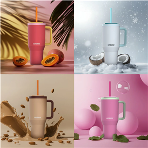 Kambukka Rio Tumbler, 950 ml, Almond Dream, brown - Thermo mug