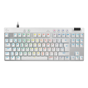 Klaviatūra Logitech Pro X TKL Rapid, SWE, balta 920-013287