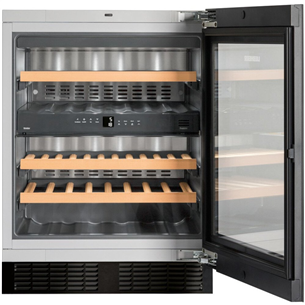 Liebherr, 34 bottles, height 82 cm, black - Built-in Wine Cooler