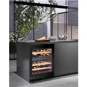 Liebherr, 34 bottles, height 82 cm, black - Built-in Wine Cooler