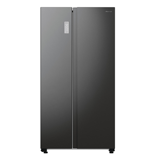 Hisense, No Frost, 550 L, height 179 cm, black - SBS-Refrigerator RS711N4AFE