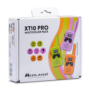 Radijo stotelės Midland XT10 Pro Multicolor, 3 vnt.