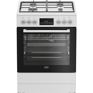 Beko, 72 L, width 60 cm, white - Gas cooker with electric oven FBM62330GWDTN