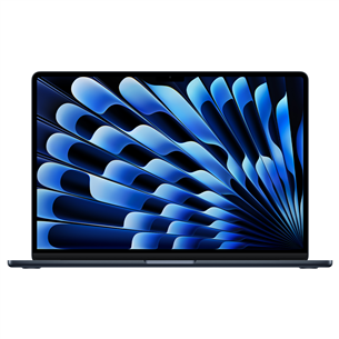 Nešiojamas kompiuteris Apple MacBook Air 15 (2025), M4, 10C/10C, 16 GB, 256 GB, ENG, midnight MW1L3ZE/A