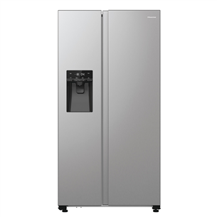 Hisense, NoFrost, 566 L, height 179 cm, grey - SBS Refrigerator RS5P535NTCE