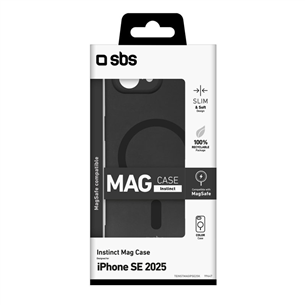 SBS Instinct Mag, iPhone 16e, black - Case