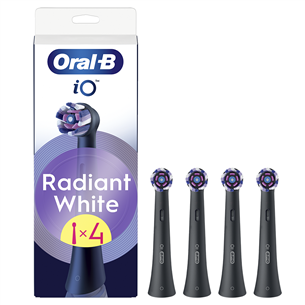 Dantų šepetėlių antgaliai Braun Oral-B Radiant White, 4 vnt., juodi