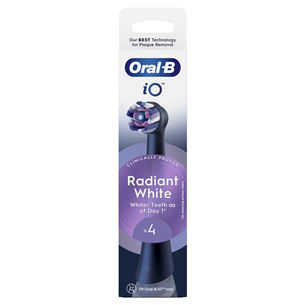 Dantų šepetėlių antgaliai Braun Oral-B Radiant White, 4 vnt., juodi