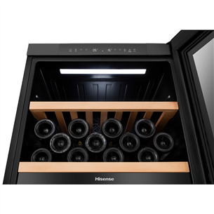 Hisense, 108 bottles, height 127 cm, black - Wine cooler